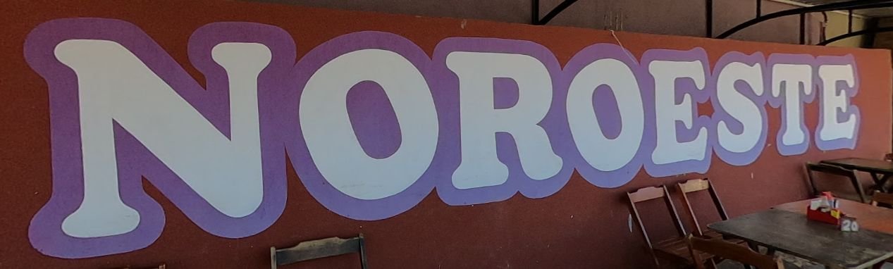 Letrero de Noroeste pintado en la pared